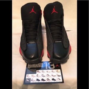 Air Jordan Retro 13” Bred Black True Red “